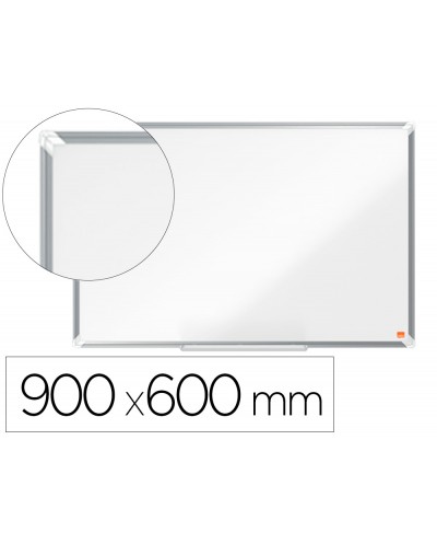Pizarra blanca nobo premium plus acero vitrificado magnetica 900x600 mm