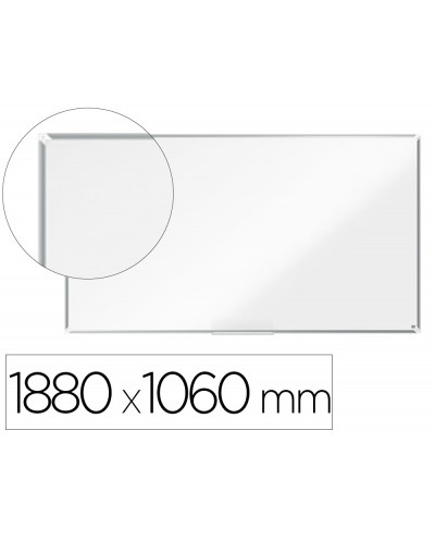 Pizarra blanca nobo premium plus acero vitrificado formato panoramico 85 magnetica 1880x1060 mm