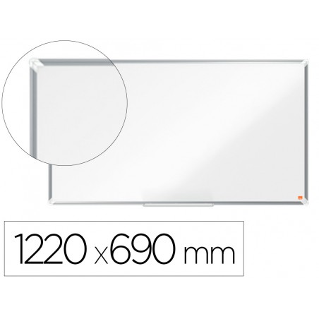 Pizarra blanca nobo premium plus acero vitrificado formato panoramico 55 magnetica 1220x690 mm
