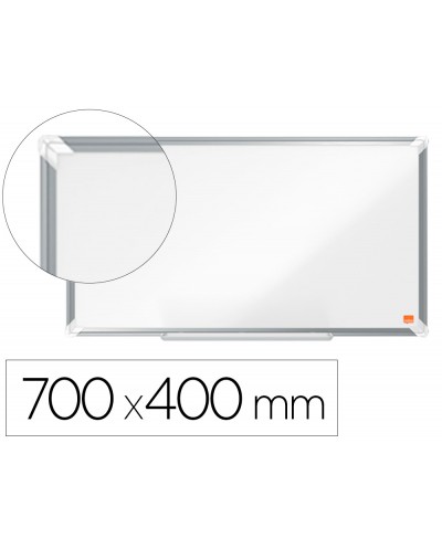 Pizarra blanca nobo premium plus acero vitrificado formato panoramico 32 magnetica 710x400 mm