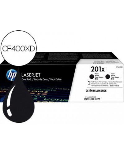 Toner hp laserjet 201x m252 mfp m277 negro pack de 2 unidades 2800 paginas