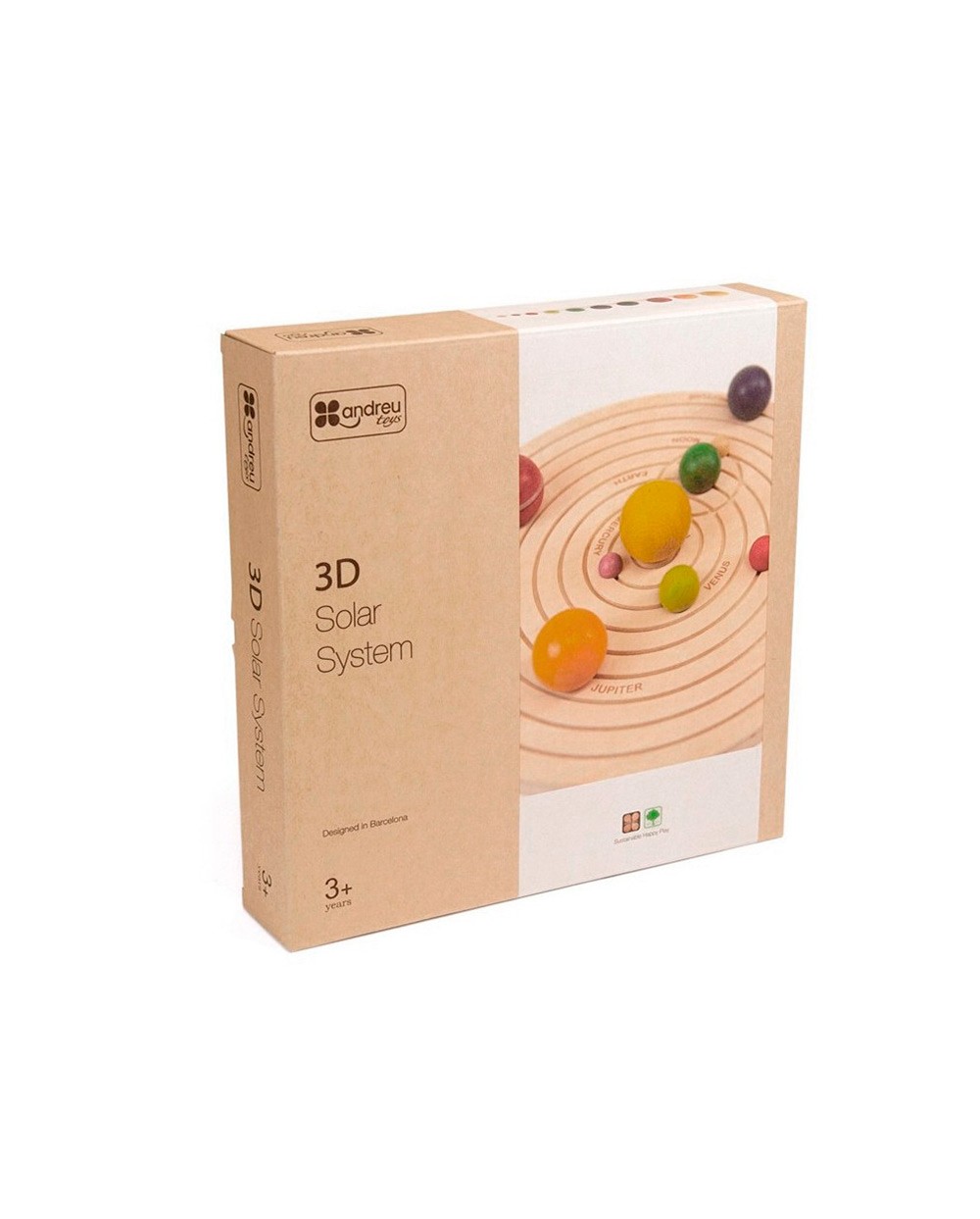 Juego didactico andreutoys sistema solar 3d madera