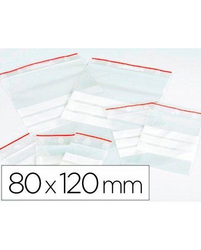 Bolsa plastico autocierre q connect 80x120 mm paquete de 100 unidades