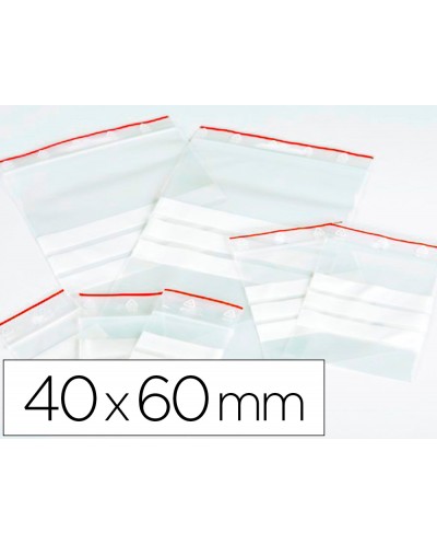 Bolsa plastico autocierre q connect 40x60 mm paquete de 100 unidades