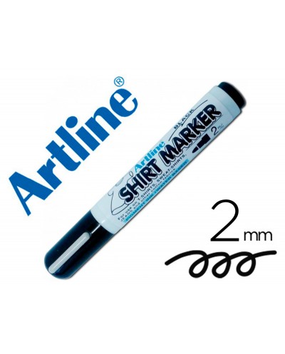 Rotulador artline camiseta ekt 2 negro punta redonda 2 mm para uso en camisetas