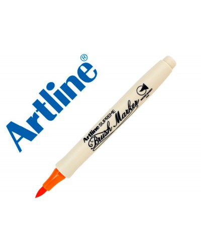 Rotulador artline supreme brush epfs pintura base de agua punta tipo pincel trazo fino naranja