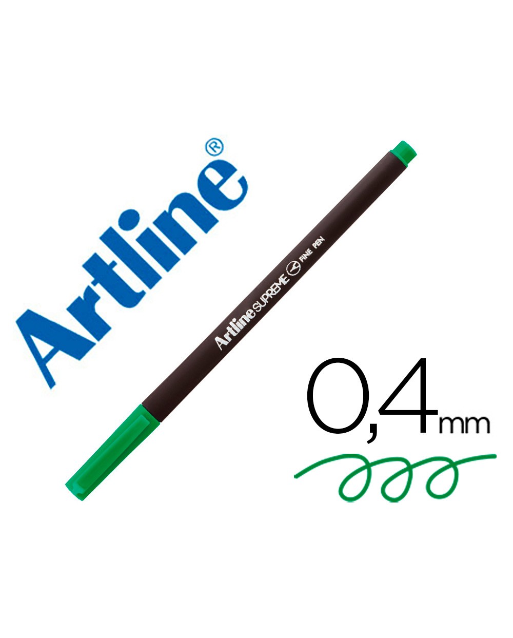 Rotulador artline supreme epfs200 fine liner punta de fibra verde 04 mm