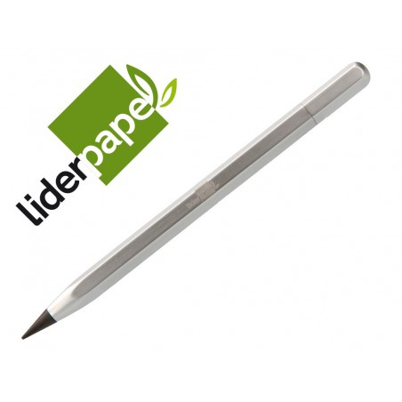 Lapiz de grafito con goma liderpapel everlasting hexagonal punta metal gran durabilidad no necesita sacar