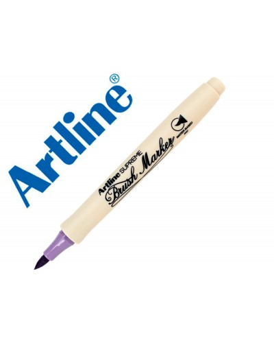 Rotulador artline supreme brush epfs pintura base de agua punta tipo pincel trazo fino purpura claro