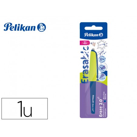 Roller pelikan erase 20 borrable punta 07 mm tinta gel color azul