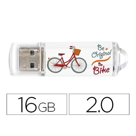 Memoria usb techonetech flash drive 16 gb 20 be bike