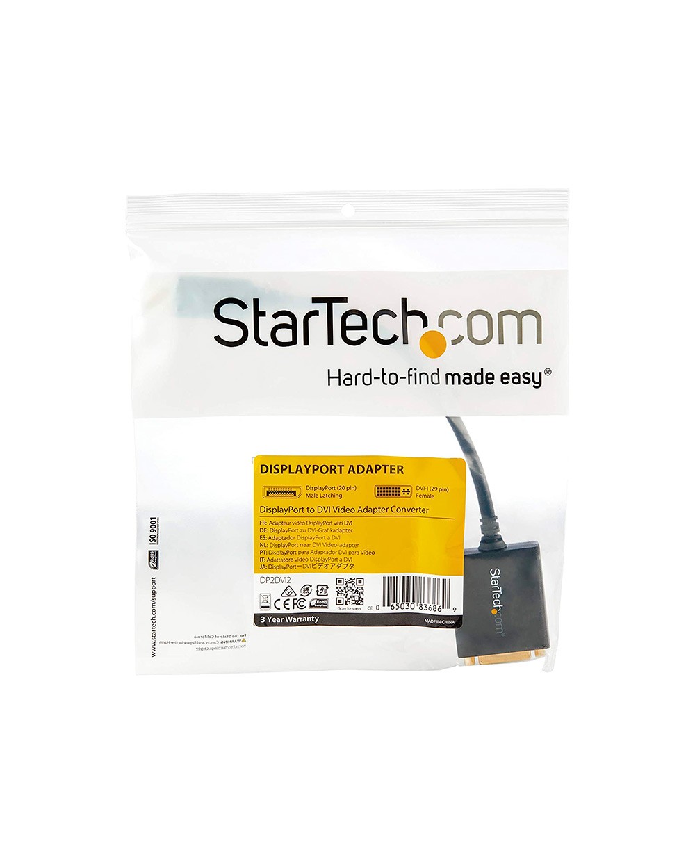 Adaptadores startech adaptador displayport a dvi