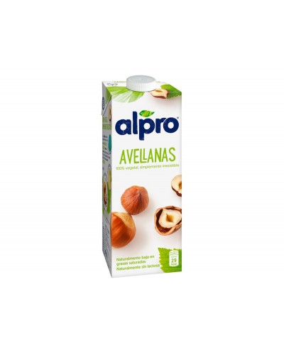 Bebida de avellana alpro 100 natural con calcio y vitaminas brik de 1 litro