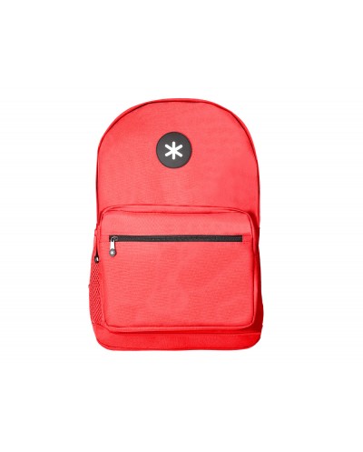 Cartera antartik mochila con asa y bolsillo frontal concremallera color rojo 320x140x430 mm