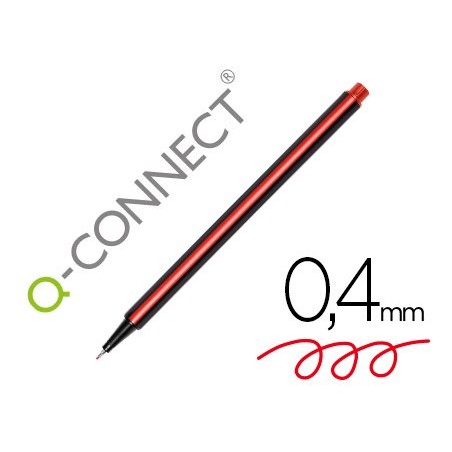 Rotulador q connect punta de fibra fine rojo 04 mm
