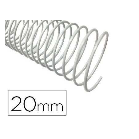 Espiral metalico q connect blanco 64 5 1 20mm 12mm caja de 100 unidades