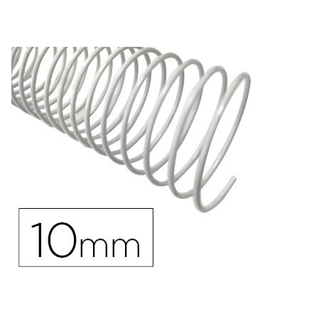 Espiral metalico q connect blanco 64 5 1 10 mm 1mm caja de 200 unidades
