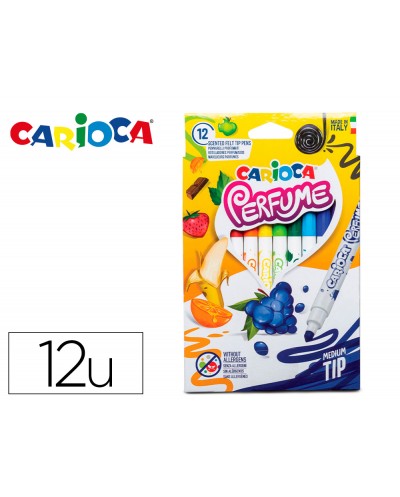 Rotulador carioca perfume xplosion caja de 12 unidades colores surtidos