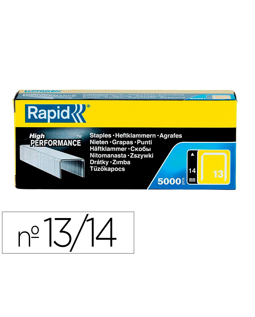 Grapas rapid 13 14 mm galvanizada caja de 5000 unidades