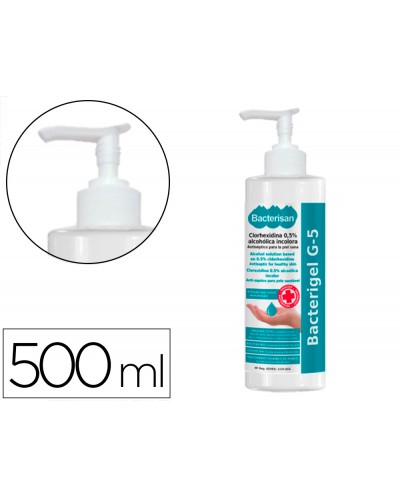 Gel hidroalcoholico antiseptico bacterigel g 5 virucida para manos bote 500 ml