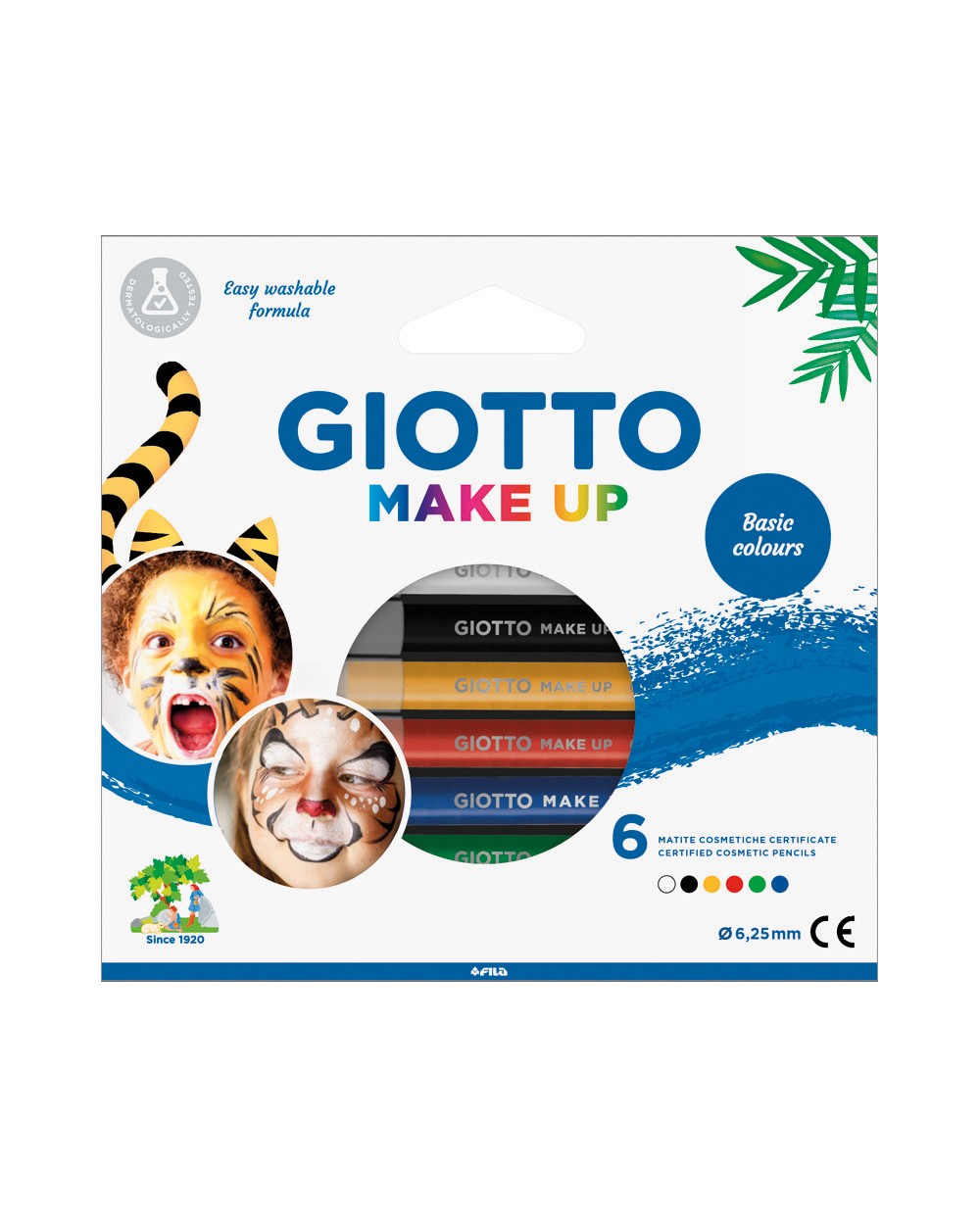 Set giotto make up 6 lapices cosmeticos colores clasicos