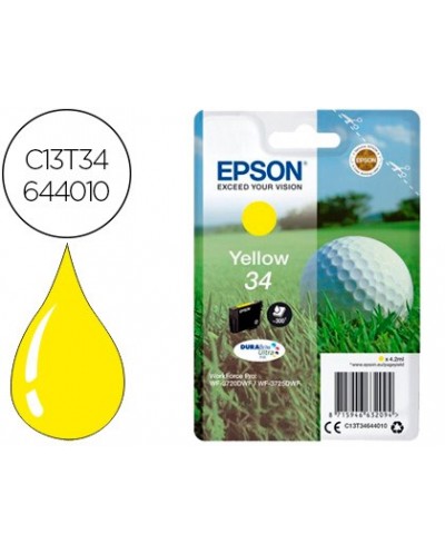 Ink jet epson 34 workforce pro wf 3720 wf 3720dwf wf 3725dwf amarillo 300 paginas