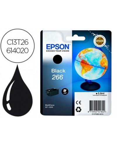 Ink jet epson 266 wf 100w negro 250 paginas