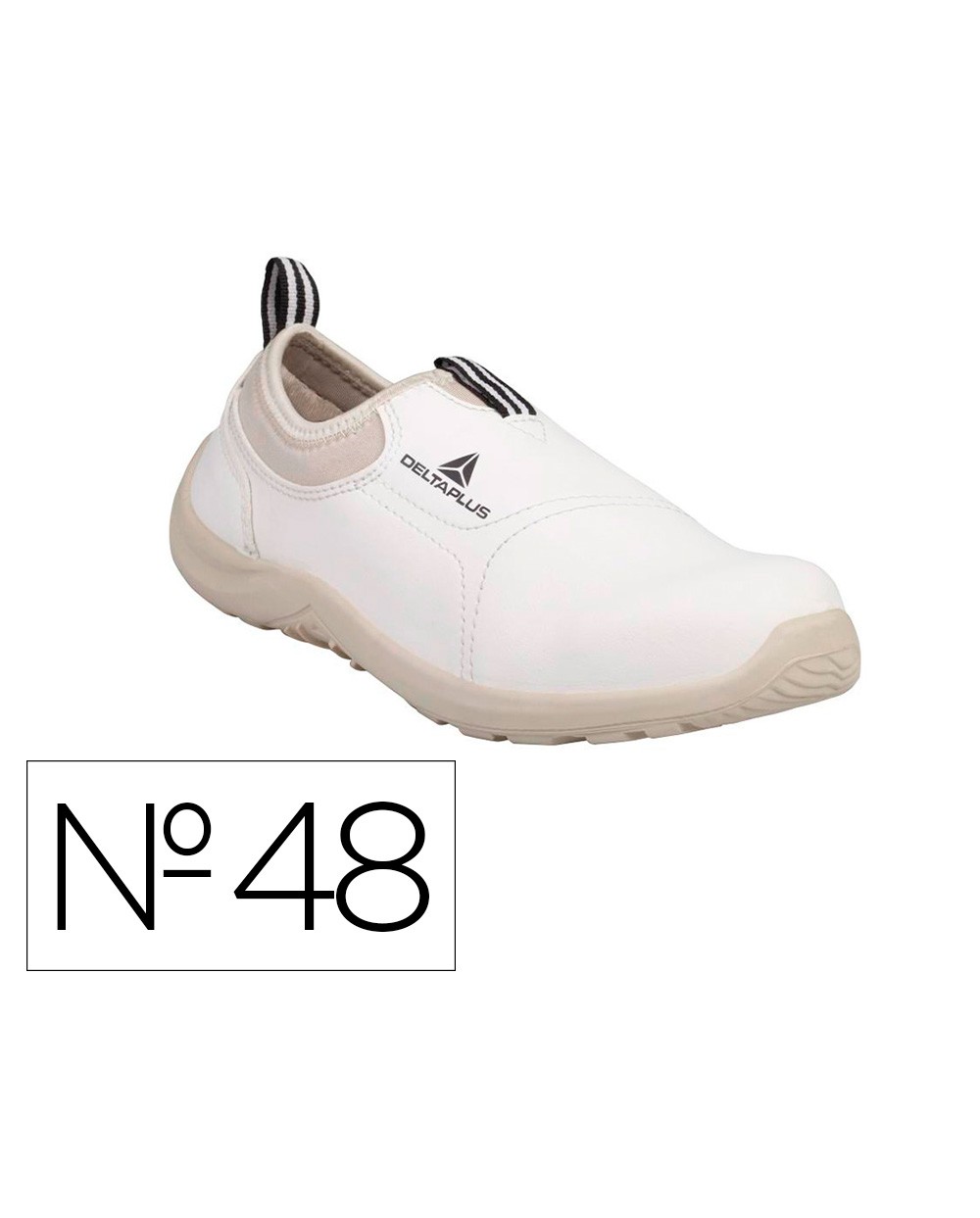 Zapatos de seguridad deltaplus microfibra pu suela pu mono densidad color blanco talla 48