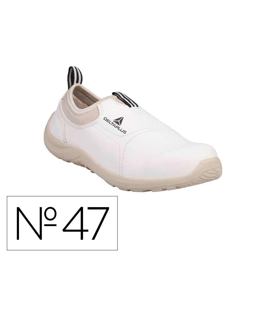 Zapatos de seguridad deltaplus microfibra pu suela pu mono densidad color blanco talla 47