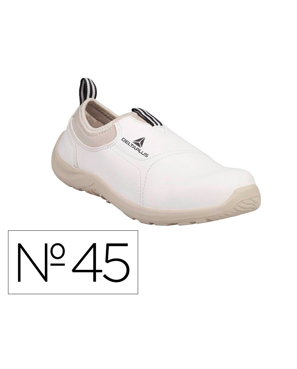Zapatos de seguridad deltaplus microfibra pu suela pu mono densidad color blanco talla 45