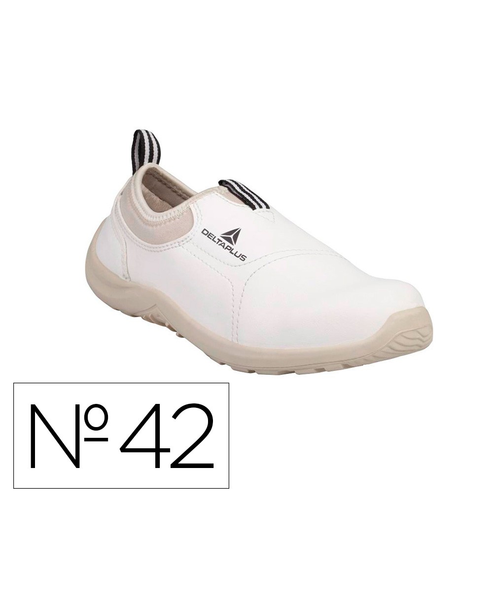 Zapatos de seguridad deltaplus microfibra pu suela pu mono densidad color blanco talla 42