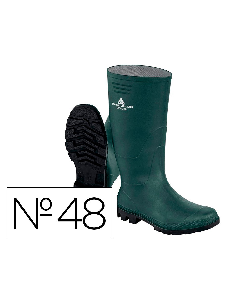 Botas deltaplus de seguridad stone pvc verde suela de tacos talla 48