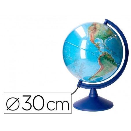 Globo terraqueo antartik con luz fisico y politico escribible diametro 30 cm