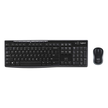 Set teclado raton logitech mk270 inalambrico negro