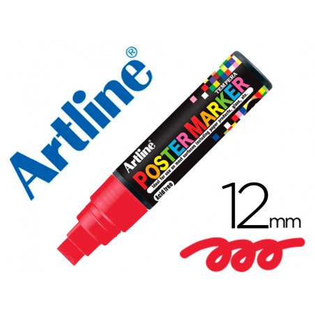 Rotulador artline poster marker epp 12 punta redonda 12 mm color rojo