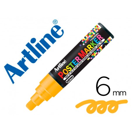 Rotulador artline poster marker epp 6 nar flu punta redonda 6 mm color naranja fluor