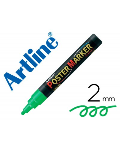 Rotulador artline poster marker epp 4 ver flu punta redonda 2 mm color verde fluor
