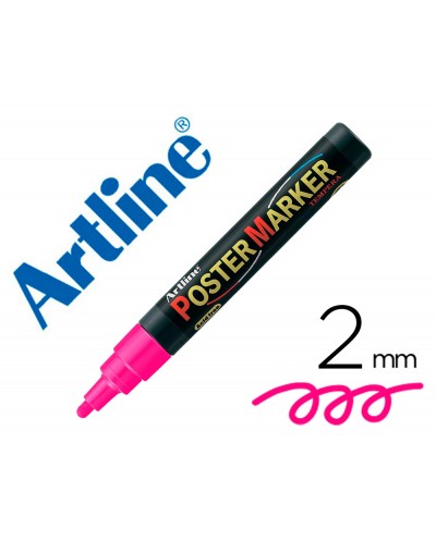 Rotulador artline poster marker epp 4 ros flu punta redonda 2 mm color rosa fluor