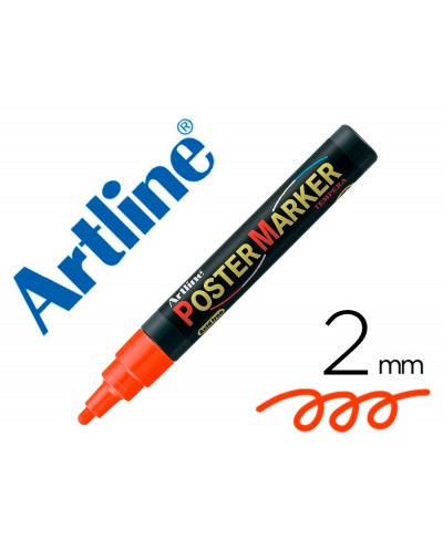 Rotulador artline poster marker epp 4 nar flu punta redonda 2 mm color naranja fluor