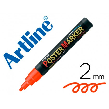 Rotulador artline poster marker epp 4 nar flu punta redonda 2 mm color naranja fluor