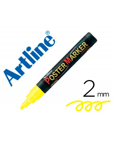 Rotulador artline poster marker epp 4 ama flu punta redonda 2 mm color amarillo fluor