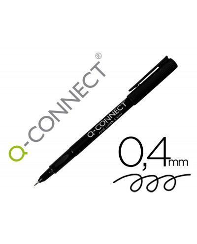 Rotulador q connect punta de fibra fine liner negro 04 mm