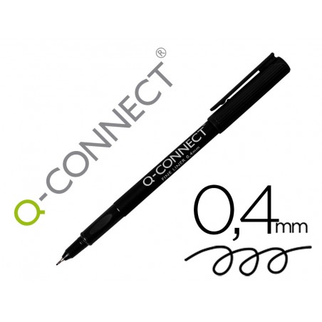 Rotulador q connect punta de fibra fine liner negro 04 mm