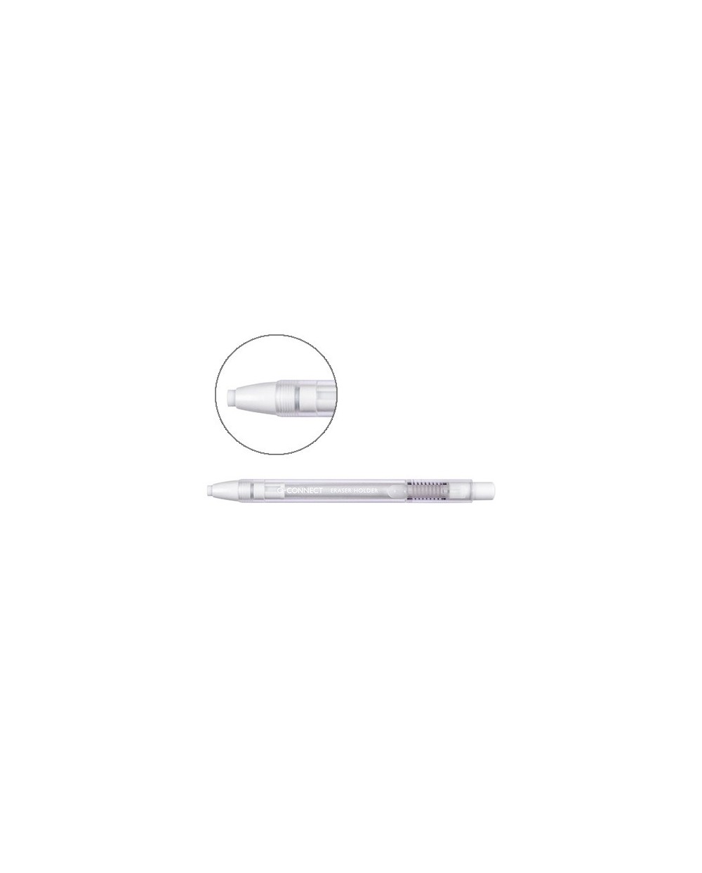 Portagomas q connect con clip punta goma blanca redonda color blanco 5x90 mm