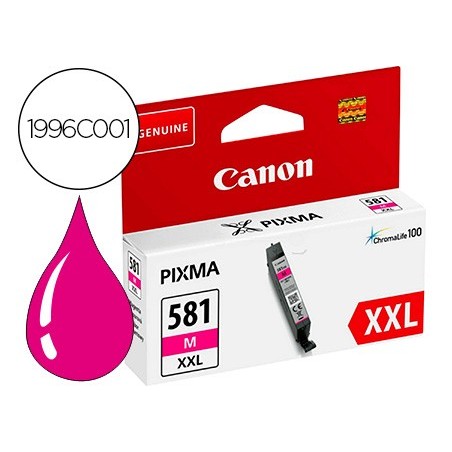 Ink jet canon 581 xxl ts9550 ts705 magenta 830 paginas