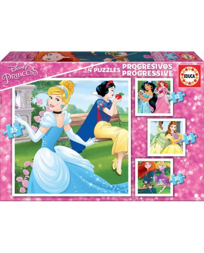 Puzle safta princesas disney magical 12 a 25 piezas 4 unidades