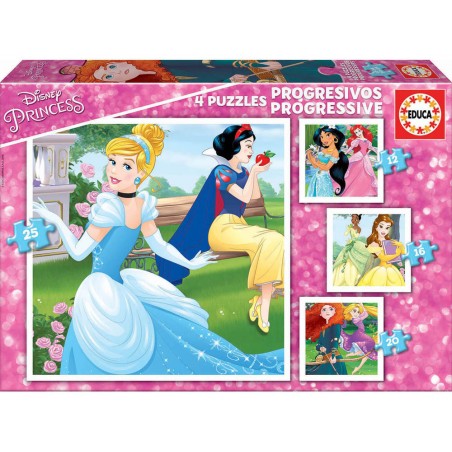 Puzle safta princesas disney magical 12 a 25 piezas 4 unidades
