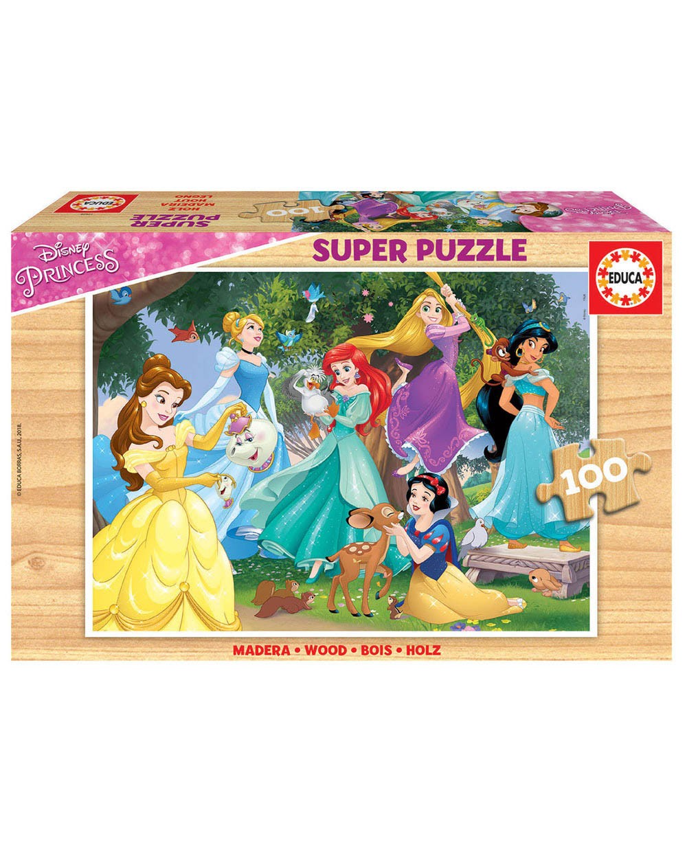 Puzle safta madera 100 piezas princesas disney magical 167x225x65 mm