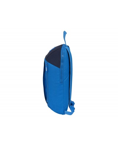 Mochila safta mini con cremallera vertical benetton deep water 390x220x100 mm