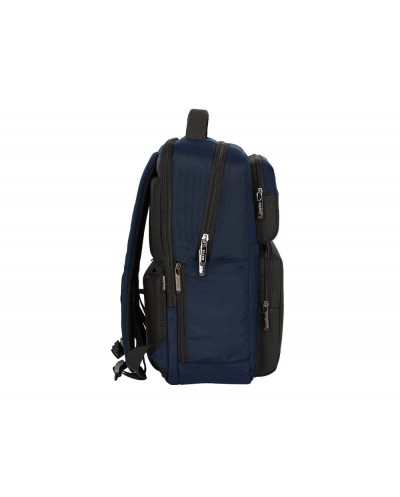 Cartera escolar safta business black blue grey mochila 2 bolsillos portatil 156usb 310x130x440 mm